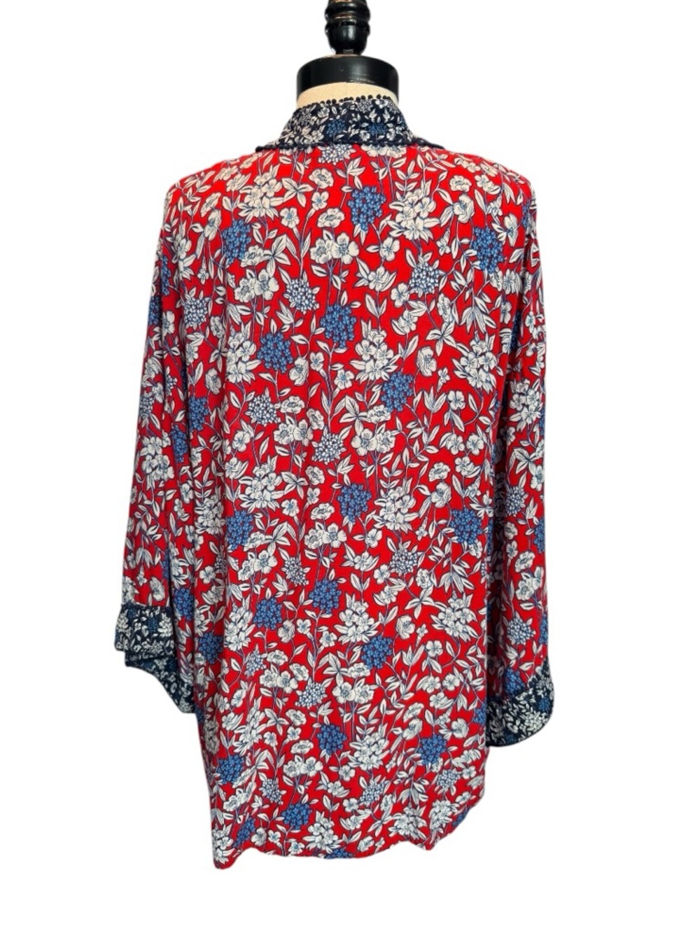 kimono, floral boho lightweight,‎ summer, beach cover up, vacation style, flowy - Picture 3 of 8